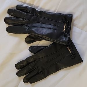 Coach leather gloves